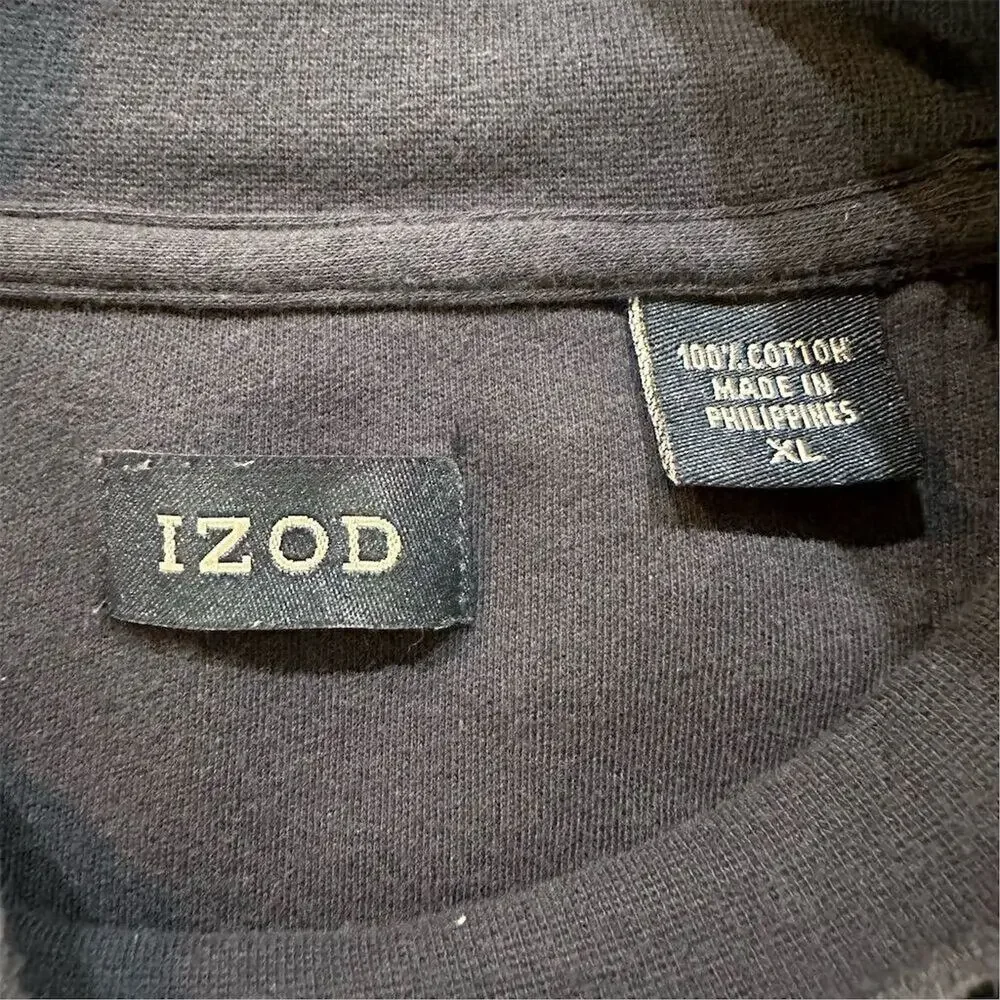 IZOD Men's XL Blue Long Sleeve Mock Neck T-Shirt Solid Classic Design - Picture 5 of 9